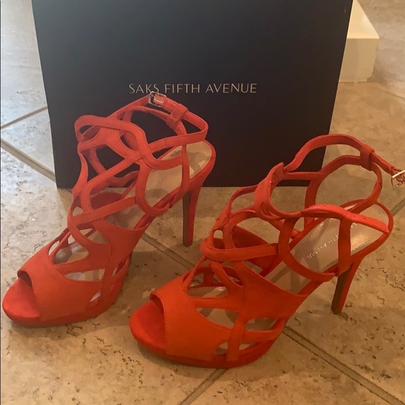 Saks Fifth Avenue Shoes - Red saks fifth avenue heels